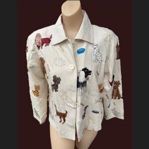 Ladies 'Bala Bala' White Jacket/Top Size M With Breeds-Rare